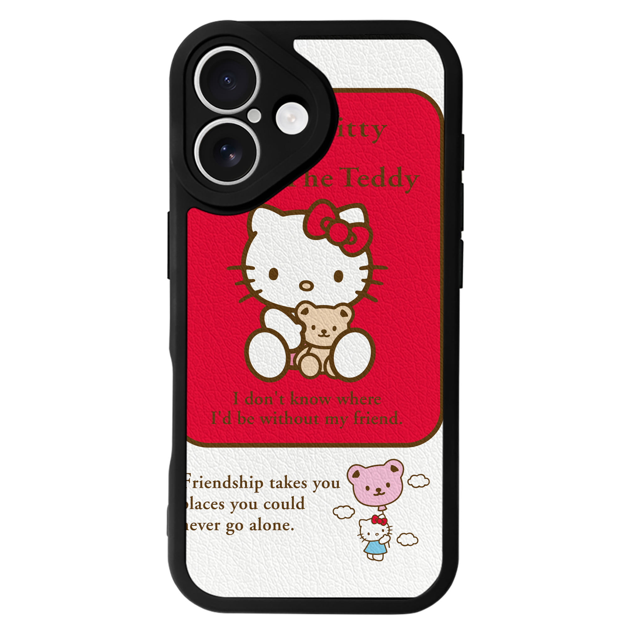 （画像用） Hello Kitty ハローキティ 【iPhone 16シリーズ対応】シリコンスマホケース（レザー調） 材質：シリコン